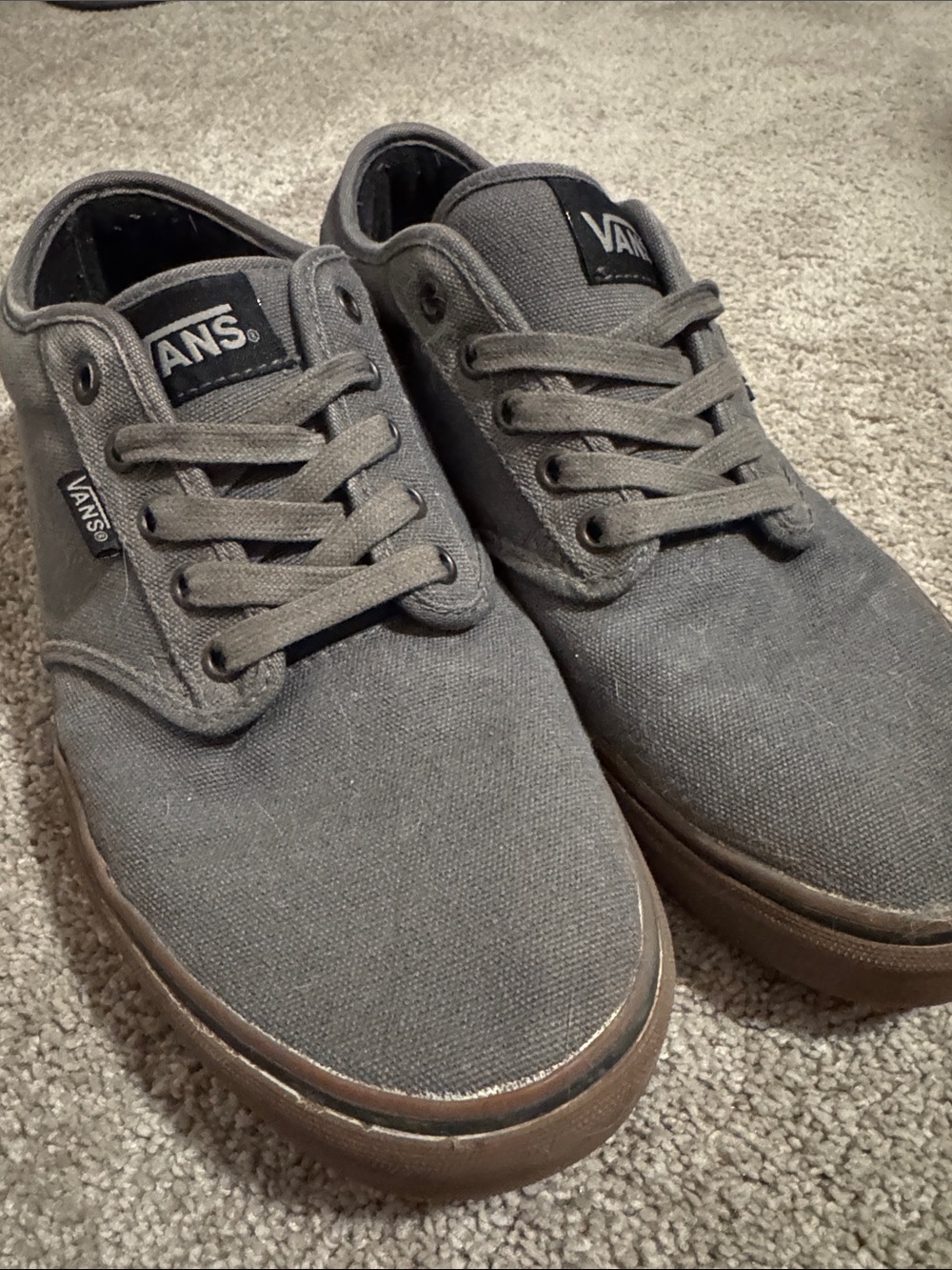 Vans Atwood - Men’s Grey Canvas Low-Top Sneakers size 9